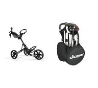 Clicgear Unisex 4.0 4 0 Trolley Silver, Silver, One Size UK Golf Trolley Cup Holder XL, Black