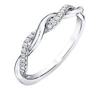 Clicitina An My Best Friend Ring Adjustable Ring Promise Ring Anniversary Ring Birthday Gift Modering Galvanised Twist Micro Set Zirconia Ring Irj46, D #1, One Size