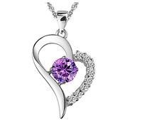 Clicitina Necklace pendant drop heart peach day gift water Valentine's Day necklace pendant GL95, 2-a, One Size