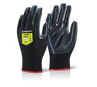 Click 2000 Nitestar Nitrile Coated Precision Work Gloves Black 10 Pair Pack Size=XL - 10