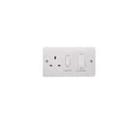 Click Scolmore Mode 45A 1 Gang Cooker Switch & Plug Socket Polar White - CMA504