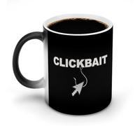 Click Bait Cute Coffee Cup with Handle Hot Changing Graphic Ceramic Travel Mug