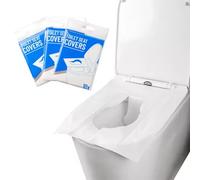 Click Bargain Premium Disposable Toilet Seat Cover,Essential for Travel,Use in Public Toilets,Soft and Flushable Pack of 10 (White)