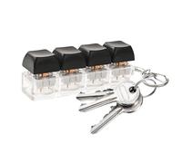 Click Calm - Keyboard Fidget Stress Relief Toy for Focus Boost | Quiet Fingertip Button Key Clicker with Tactile Press Feedback & Portable Keychain Design for Classroom Breaks, Office Desk Use