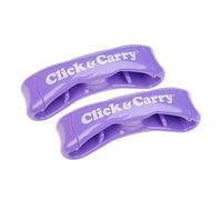 Click & Carry Grocery Purple Bag Carrier with Soft Cushion Grip. Use as a Hands Free Grocery Bag Carrier, Plastic Bag Holder, Sports Gear Carrier & More. Click and Carry with Ease