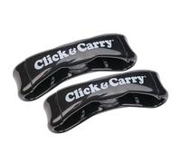 Click & Carry Shark Tank Shopping Bag with Soft Padded Handle (Black, Pack of 2), Hands-Free Shopping Bag, Sports Equipment Carriers, Click and Carry with Ease