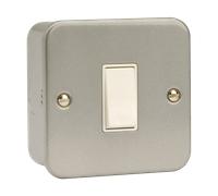 Click Scolmore Essentials Metal Clad 1 Gang 2 Way 10A Switch - CL011