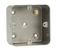 Click CL083 Metal Clad 1 Gang 40mm Deep Mounting Box