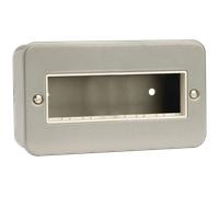 Click CL426 Metal Clad 2 Gang MiniGrid Unfurnished Plate - 6 In-Line Aperture