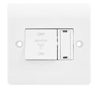 Click Scolmore Mode 10A 3-Pole Fan Isolation Fused Spur With Switch Polar White - CMA3020