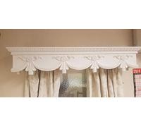 Click CURTAIN BOX VALANCE PELMET WINDOW CORNICE SWAG CROWN CANOPY COVER VICTORIAN 6 feet 72 inches 183cm x 18.5cm x 18.5 cm EASY FIT