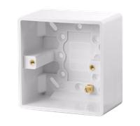 Click Curva CCA085 White Moulded 1 Gang 47mm Deep Pattress