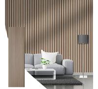 Click-Deck Wooden Wall Panels, Premium Acoustic Wall Panels, Slat Wall Panelling, Fire Retardant, Pack Of 1 - 240X60Cm Natural Oak