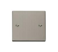 Click Deco 1 Gang Blank Plate Satin Chrome