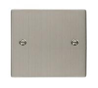 Click Deco 1 Gang Blank Plate Stainless Steel