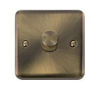 Click Deco Plus DPAB161 1-Gang 2-Way 100W LED Dimmer Switch - Antique Brass