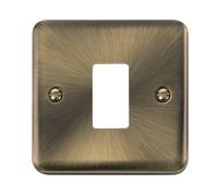 Click Deco Plus DPAB20401 1 Gang GridPro Frontplate - Antique Brass