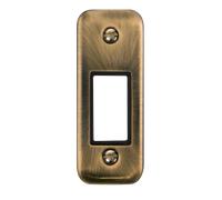 Click Deco Plus DPAB471BK 1G MiniGrid Unfurnished Architrave Plate - Antique Brass (Black)