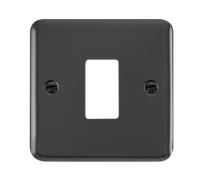 Click Deco Plus DPBN20401 1 Gang GridPro Frontplate - Black Nickel