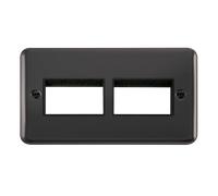Click Deco Plus DPBN406BK 6G MiniGrid Unfurnished Front Plate - Black Nickel (Black)