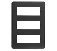 Click Deco Plus DPBN518 3 Tier MiniGrid Unfurnished Front Plate (18 Apertures) - Black Nickel
