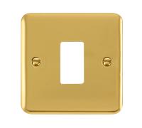 Click Deco Plus DPBR20401 1 Gang GridPro Frontplate - Polished Brass