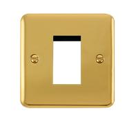 Click Deco Plus DPBR310 Single New Media Unfurnished Plate - Polished Brass