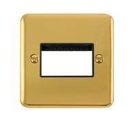 Click Deco Plus DPBR403BK 3G MiniGrid Unfurnished Front Plate - Polished Brass (Black)