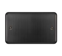 Click Deco Plus DPBZ061 2-Gang Blank Plate - Matt Bronze
