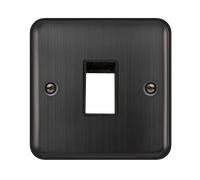 Click Deco Plus DPBZ20401 1 Gang GridPro Frontplate - Matt Bronze