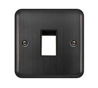 Click Deco Plus DPBZ401BK 1G MiniGrid Unfurnished Front Plate - Matt Bronze (Black)