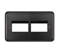 Click Deco Plus DPBZ406BK 6G MiniGrid Unfurnished Front Plate - Matt Bronze (Black)