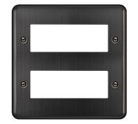 Click Deco Plus DPBZ512 2 Tier MiniGrid Unfurnished Front Plate (12 Apertures) - Matt Bronze