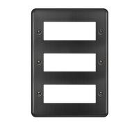 Click Deco Plus DPBZ518 3 Tier MiniGrid Unfurnished Front Plate (18 Apertures) - Matt Bronze