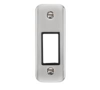 Click Deco Plus DPCH471BK 1G MiniGrid Unfurnished Architrave Plate - Polished Chrome (Black)
