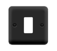 Click Deco Plus DPMB20401 1 Gang GridPro Frontplate - Matt Black