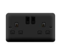 Click Deco Plus DPMB30536BK Ingot 13A 2G RF Smart Socket - Matt Black (Black)