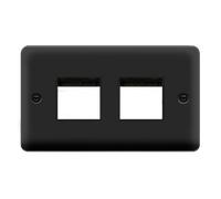 Click Deco Plus DPMB404BK 4G MiniGrid Unfurnished Front Plate - Matt Black (Black)