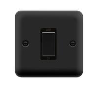 Click Deco Plus DPMB500BK 45A Ingot 1G Double Pole Switch - Matt Black (Black)