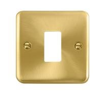 Click Deco Plus DPSB20401 1 Gang GridPro Frontplate - Satin Brass