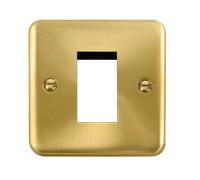 Click Deco Plus DPSB310 Single New Media Unfurnished Plate - Satin Brass
