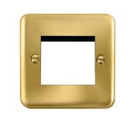 Click Deco Plus DPSB311 Twin New Media Unfurnished Plate - Satin Brass