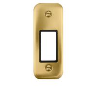 Click Deco Plus DPSB471BK 1G MiniGrid Unfurnished Architrave Plate - Satin Brass (Black)