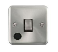Click Deco Plus DPSC522BK 20A Ingot DP Switch + Flex Outlet - Satin Chrome (Black)