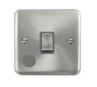 Click Deco Plus DPSC522GY 20A Ingot DP Switch + Flex Outlet - Satin Chrome (Grey)