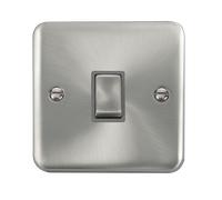 Click Deco Plus DPSC722GY 20A Ingot DP Switch - Satin Chrome (Grey)