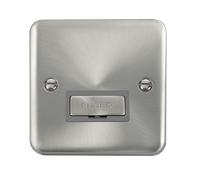 Click Deco Plus DPSC750GY 13A Ingot Fused Spur - Satin Chrome (Grey)