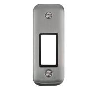 Click Deco Plus DPSS471BK 1G MiniGrid Unfurnished Architrave Plate - Stainless Steel (Black)