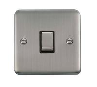 Click Deco Plus DPSS722BK 20A Ingot DP Switch - Stainless Steel (Black)