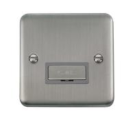 Click Deco Plus DPSS750GY 13A Ingot Fused Spur - Stainless Steel (Grey)